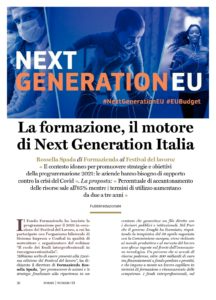 LA FORMAZIONE, IL MOTORE DI NEXT GENERATION ITALIA