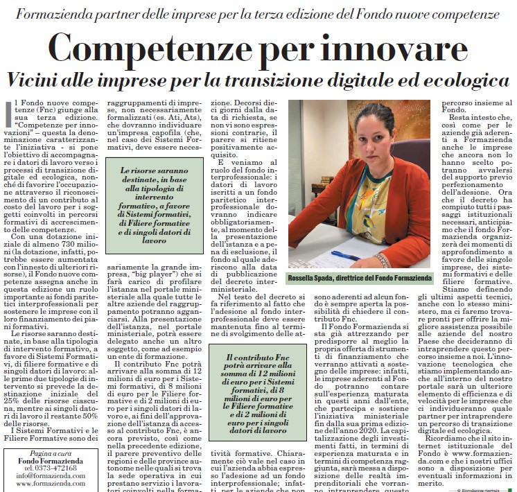 Competenze per innovare